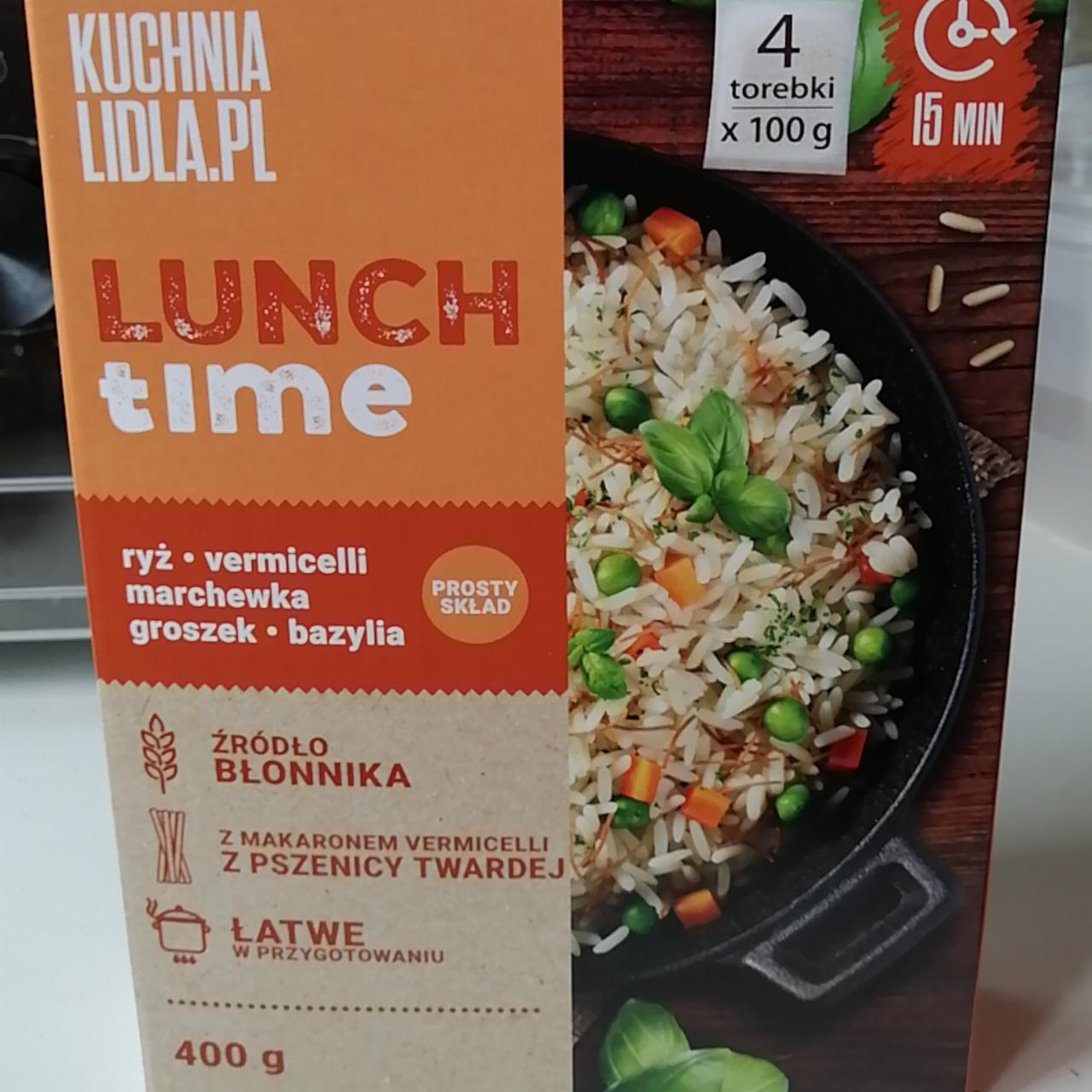 Fotografie - Lunch time ryż, vermicelli, marchewka, groszek, bazylia Kuchnia Lidla