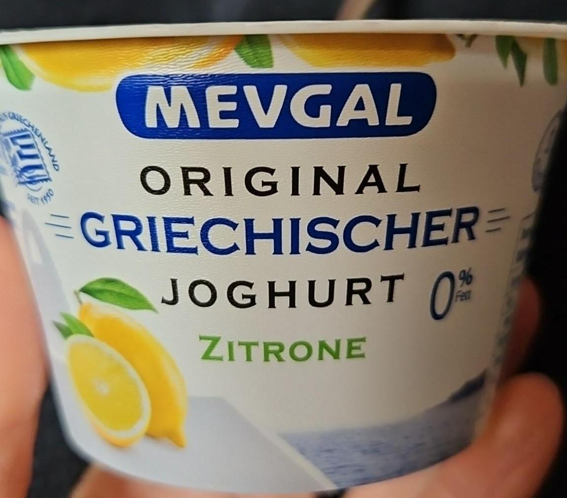 Fotografie - Original Griechischer joghurt Zitrone 0% Mevgal