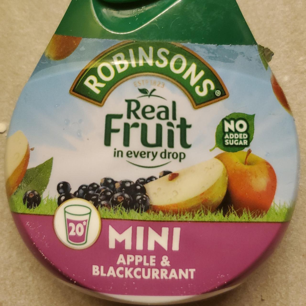 Real fruit in every drop mini apple & blackcurrant Robinsons