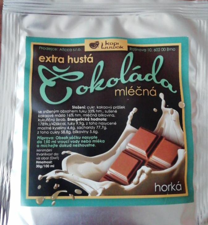 Fotografie - Extra hustá čokoláda mléčná kopi luwak