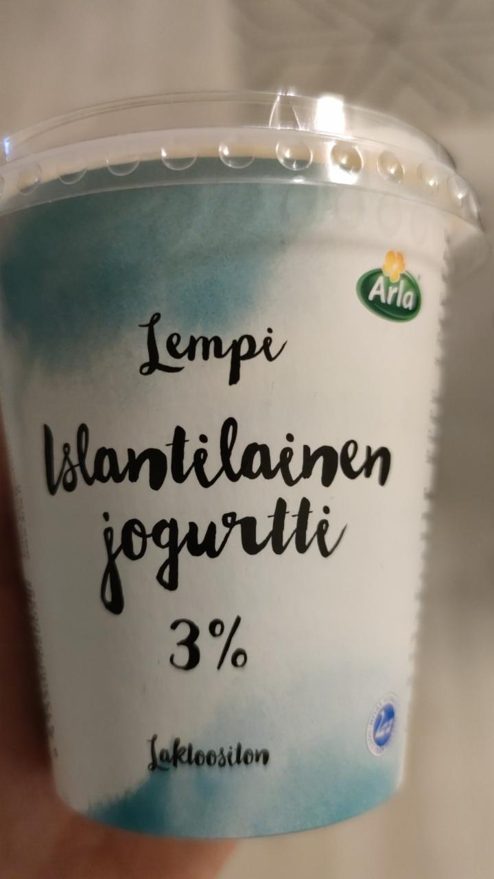 Fotografie - Lempi islantilainen jogurtti 3% laktoositon Arla