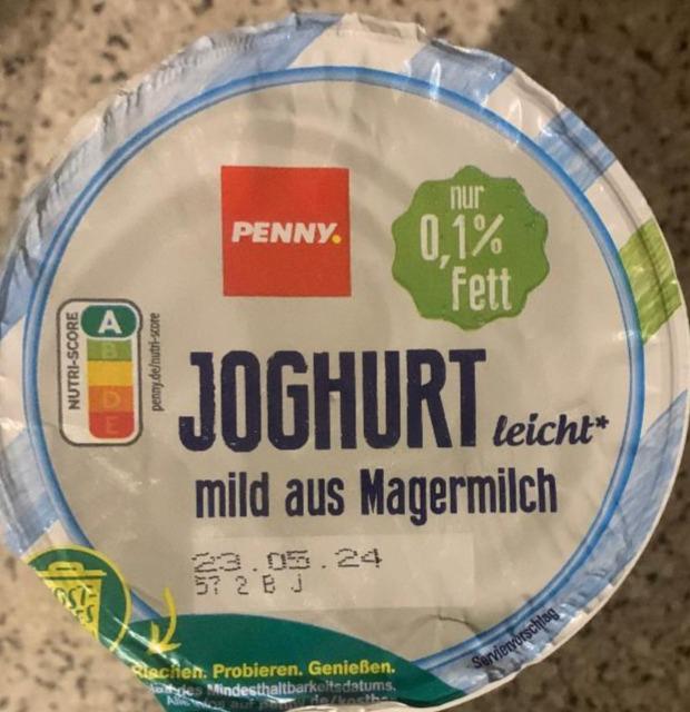 Fotografie - Joghurt leicht mild aus magermilch 0,1% fett Penny