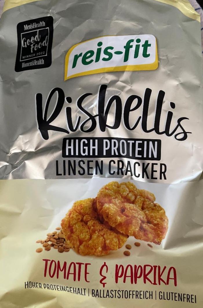 Risbellis High protein Linsen cracker Tomate & Paprika Reis-fit - kalorie,  kJ a nutriční hodnoty