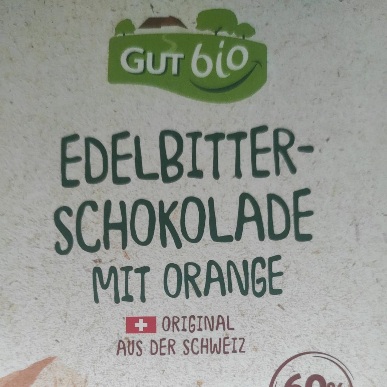 Fotografie - Edelbitterschokolade mit orange GutBio