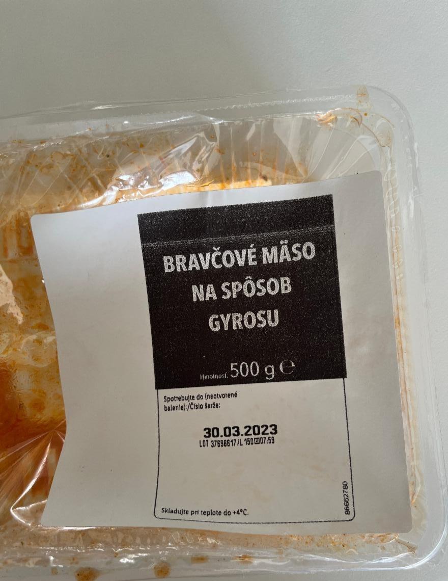 Fotografie - Bravčové mäso na sposob gyrosu Mäsiarova čerstvá porcia