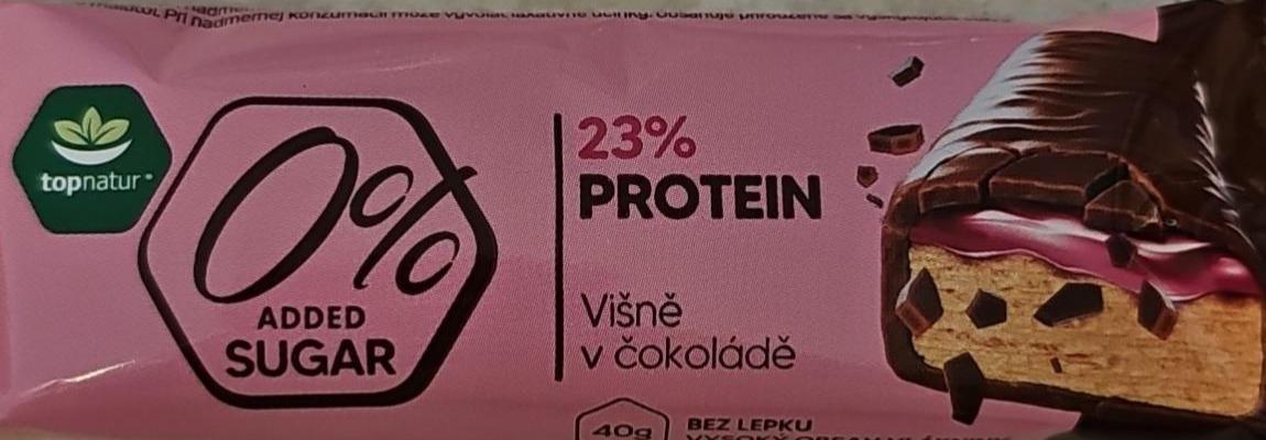 Fotografie - 23% Protein Višně v čokoládě 0% added sugar Topnatur