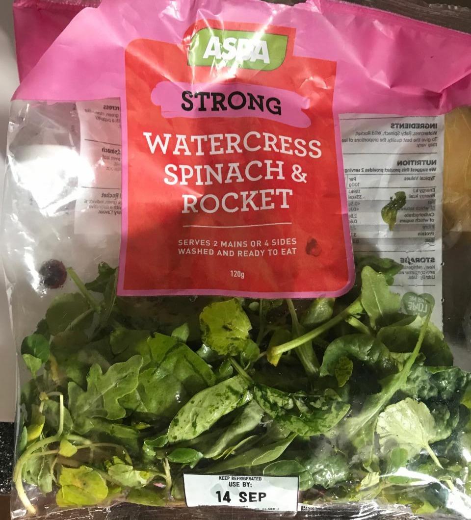 Fotografie - Watercress Spinach & Rocket Asda