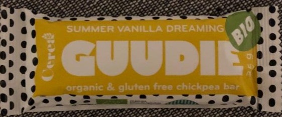 Fotografie - Guudie organic & gluten free chickpea bar Summer vanilla dreaming Cerea
