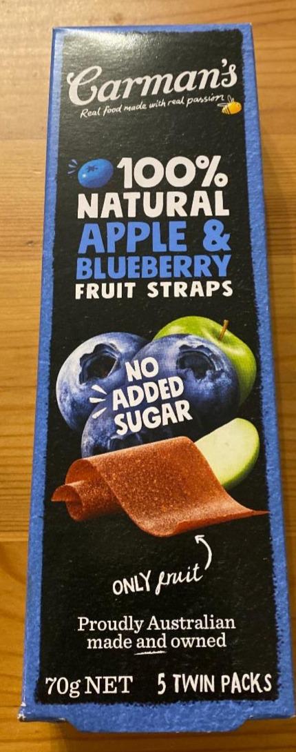 Fotografie - 100% Natural Apple & Blueberry fruit straps Carman's