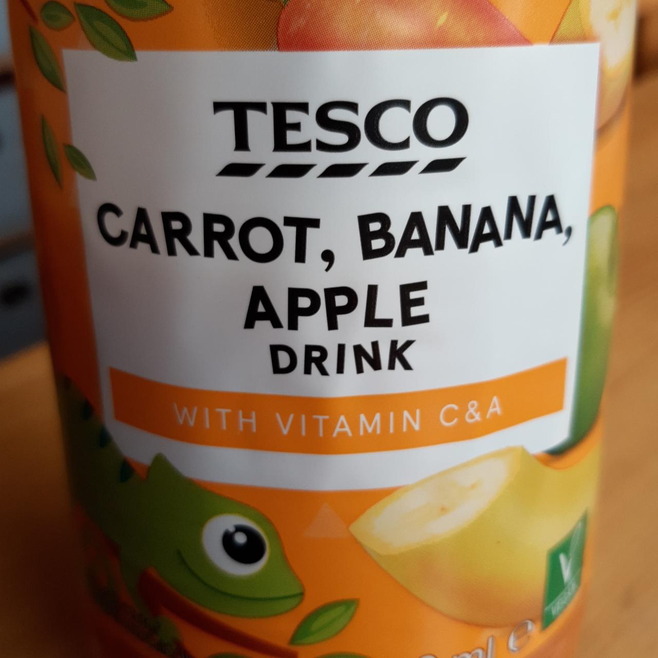 Fotografie - Carrot, banana, apple drink Tesco