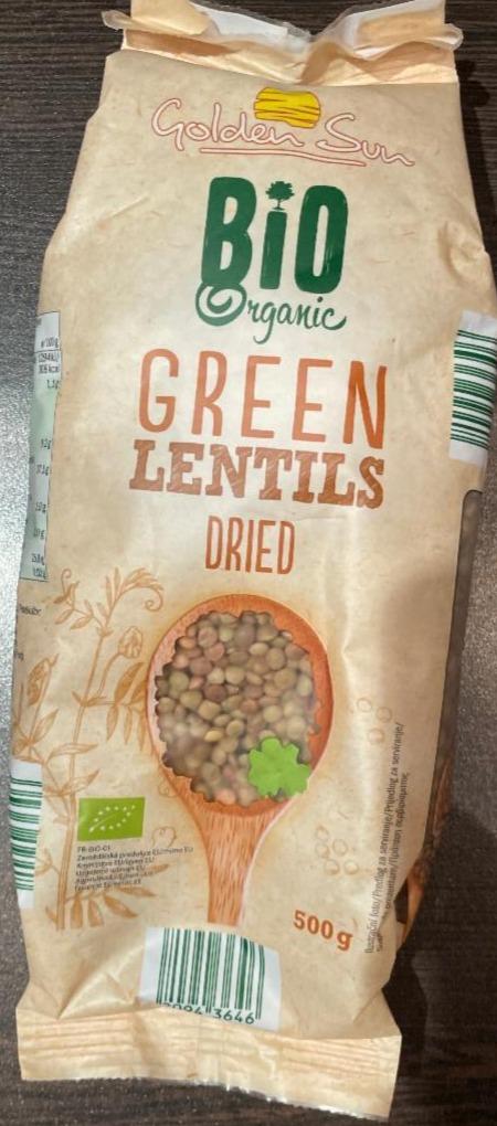 Fotografie - Bio Organic Green Lentils Dried Golden Sun