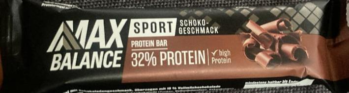 Fotografie - Sport schoko geschmack protein bar Max Balance