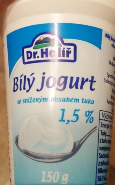 Fotografie - bílý jogurt se sníženým obsahem tuku 1,5% tuku Dr.Halíř