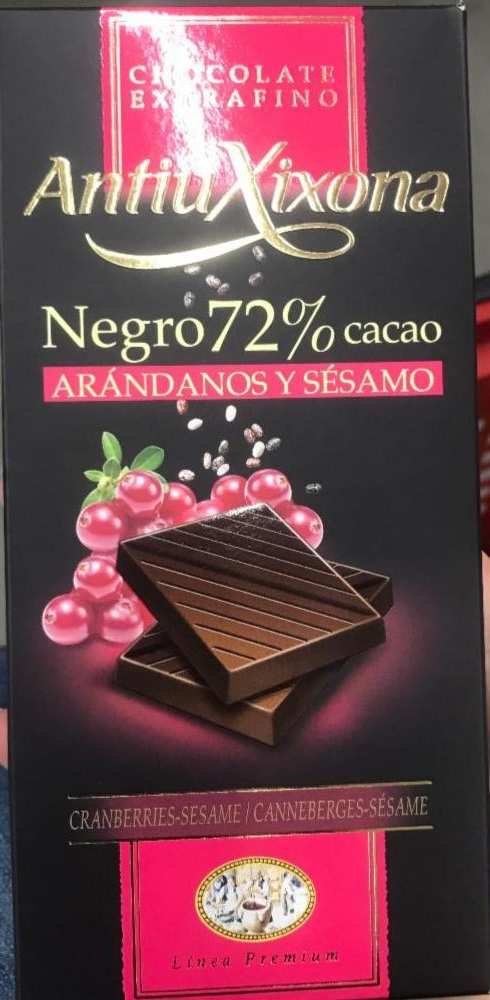 Fotografie - Chocolate Negro 72% Cacao ANTIU XIXONA Intenso Extrafino