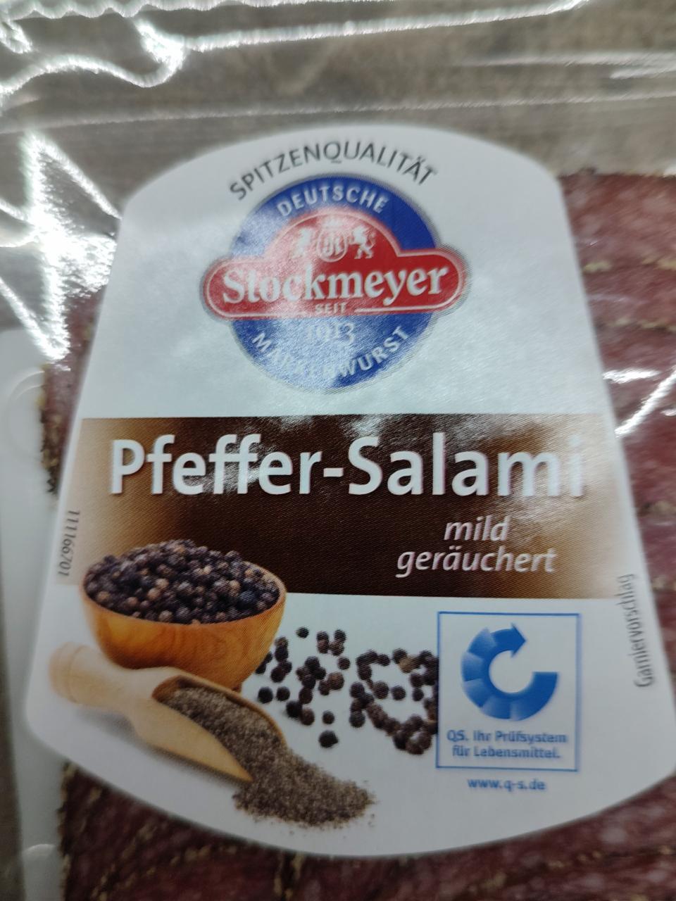 Fotografie - Pfeffer-Salami mild geräuchert Stockmeyer