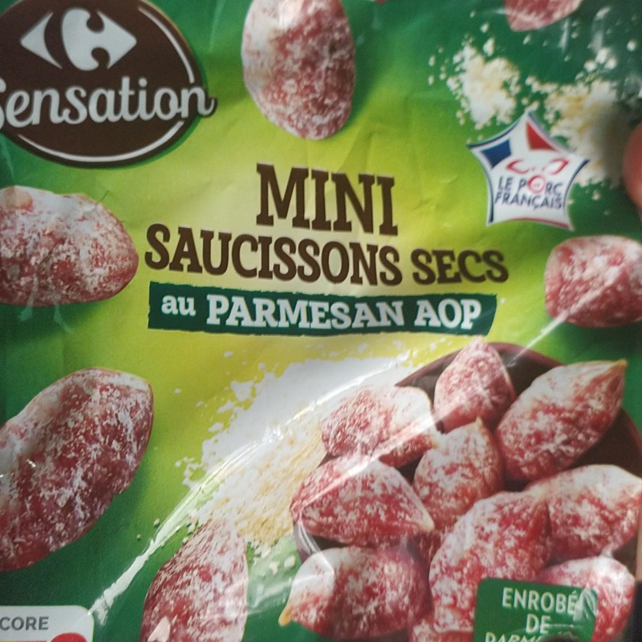 Fotografie - Mini saucissons secs au Parmesan AOP Carrefour Sensation
