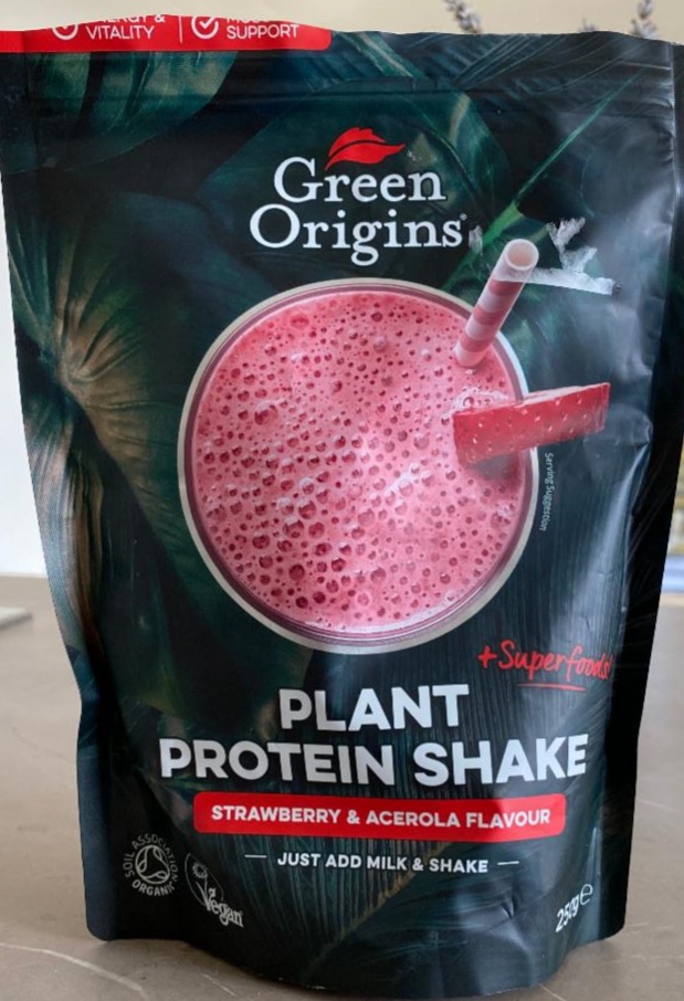 Fotografie - Green Origins Plant Protein Shake Strawberry&Acerola