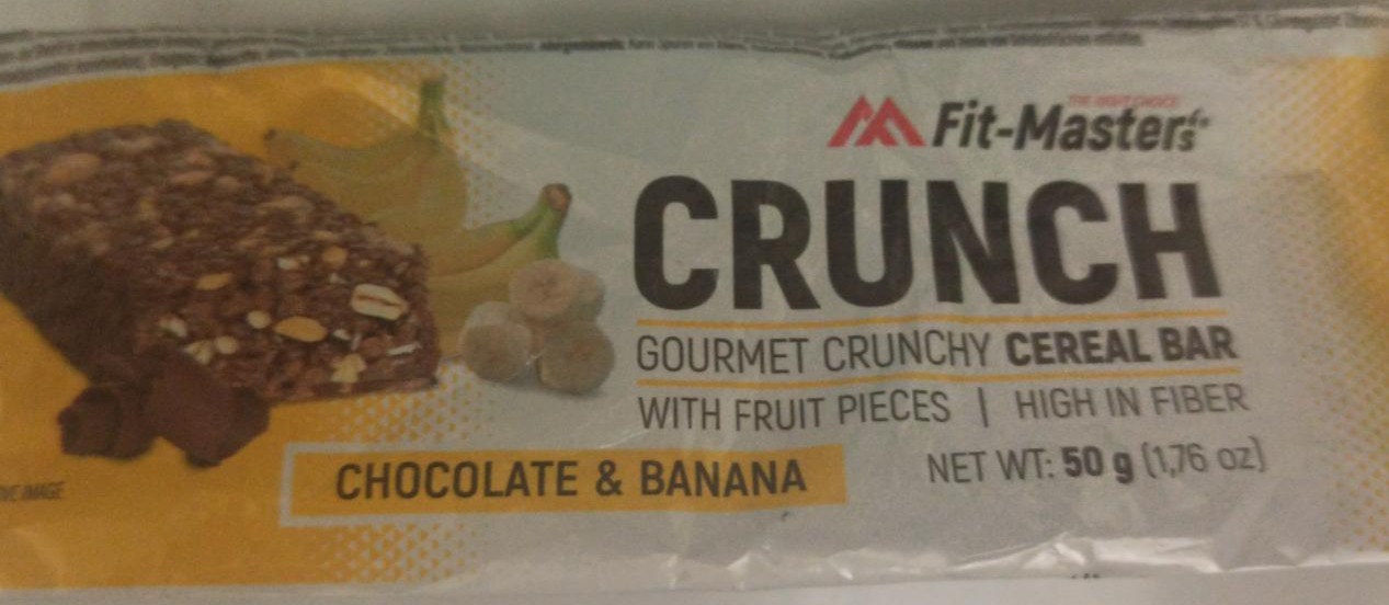 Fotografie - Crunch Gourmet Crunchy Cereal Bar chocolate & banana Fit Master's