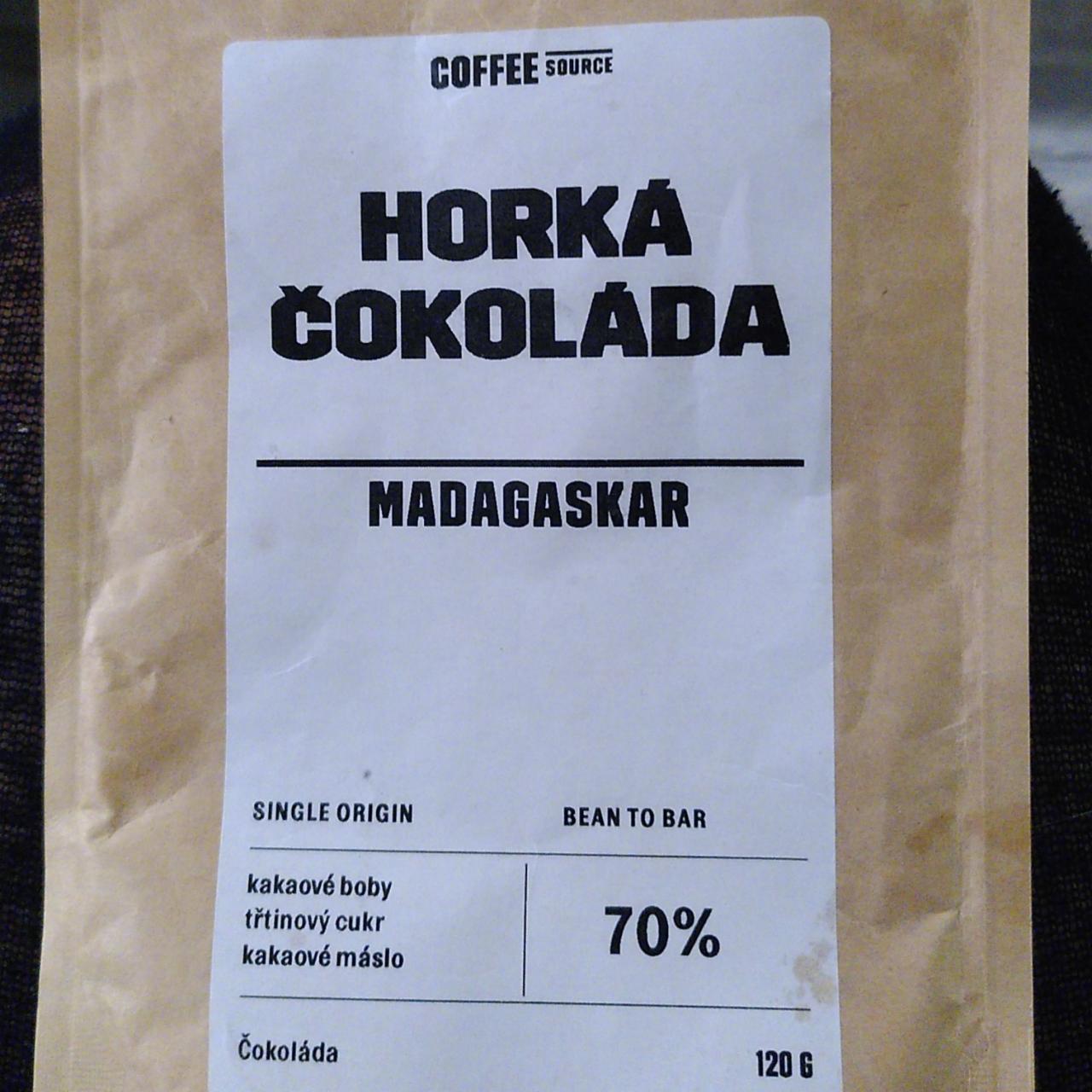 Fotografie - Hořká čokoláda Madagaskar 70% Coffee Source