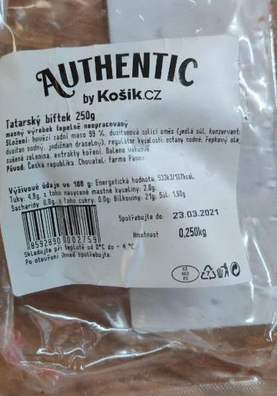 Fotografie - Tatarský biftek Authentic by Košík.cz