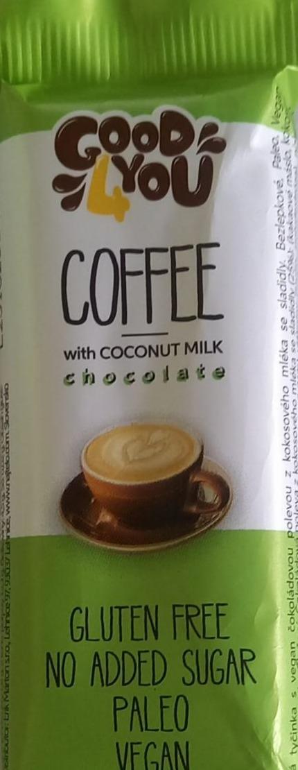 Fotografie - Coffee with coconut milk chocolate Good4You