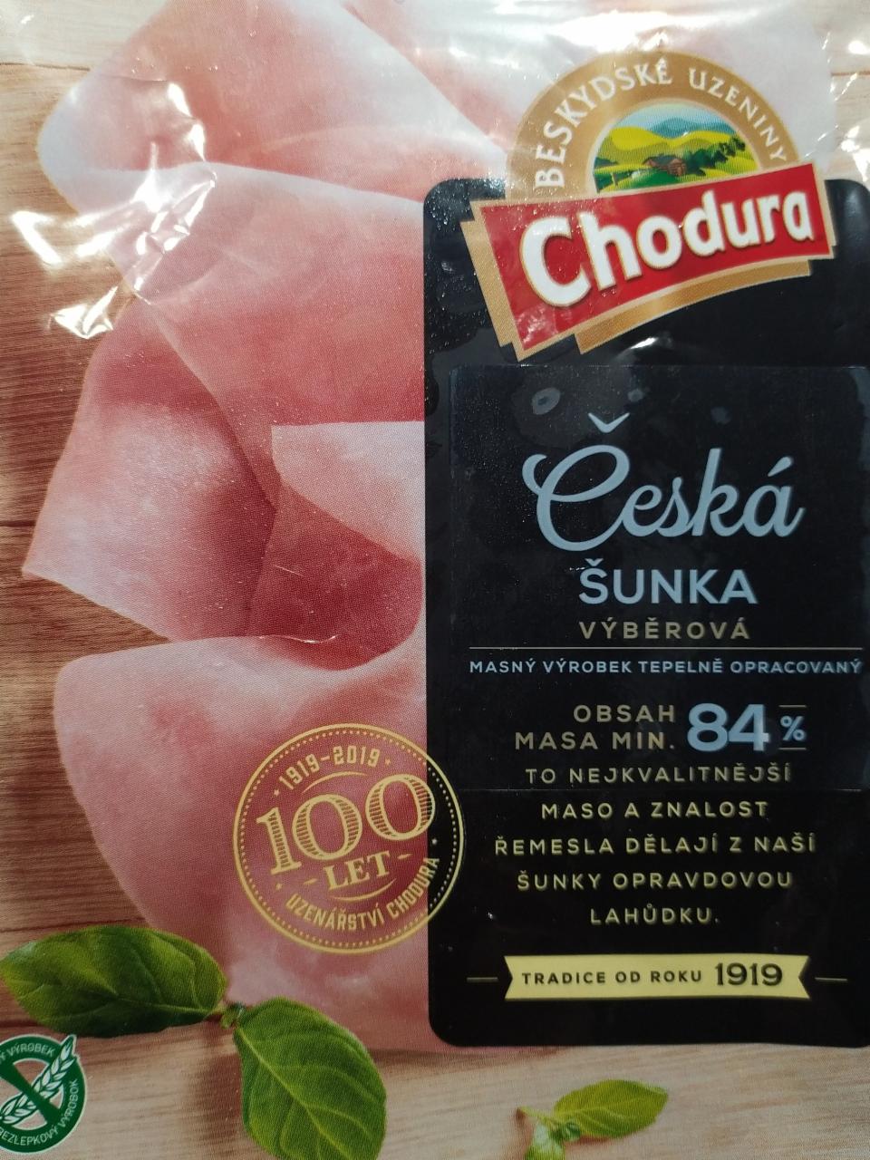 Fotografie - Česká šunka výběrová 84% masa Chodura