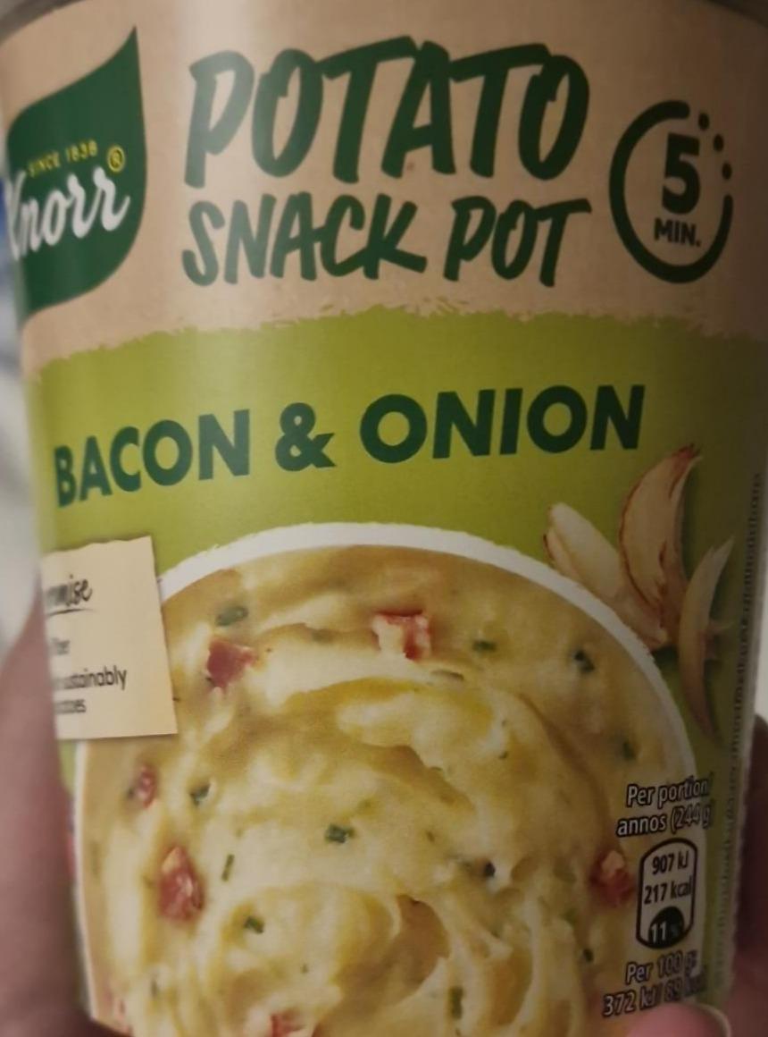 Fotografie - Potato snack pot Bacon & Onion Knorr