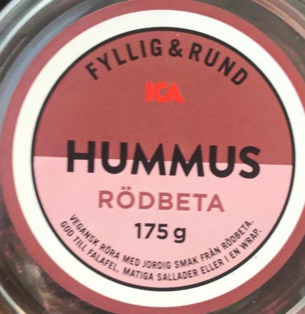 Fotografie - Hummus Rödbeta Fyllig & Rund ICA
