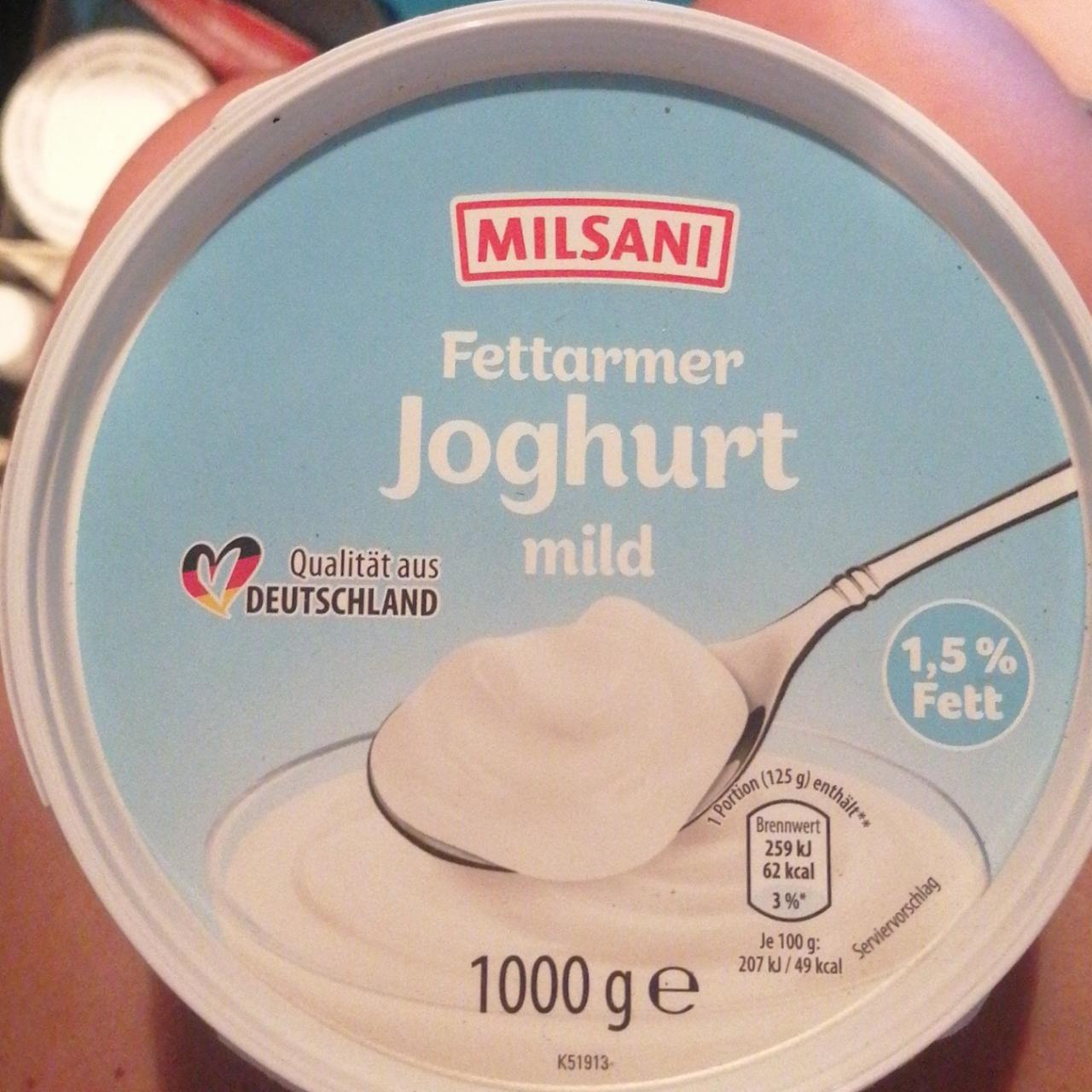 Fotografie - Fettarmer Joghurt mild 1,5% Fett Milsani