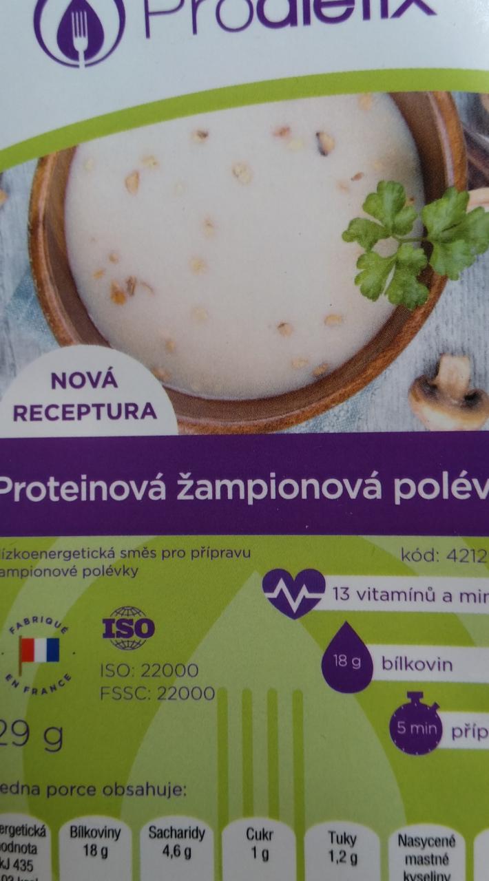 Fotografie - Proteinová žampionová polévka nová receptura Prodietix