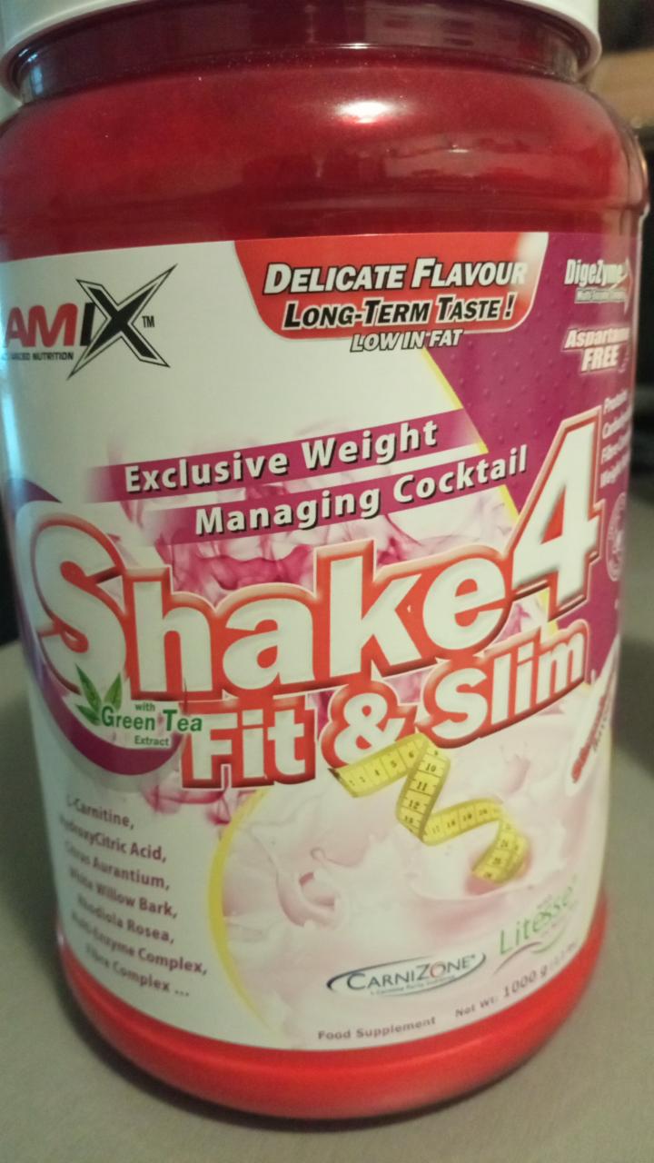 Fotografie - Shake 4 Fit&Slim Strawberry Amix Nutrition