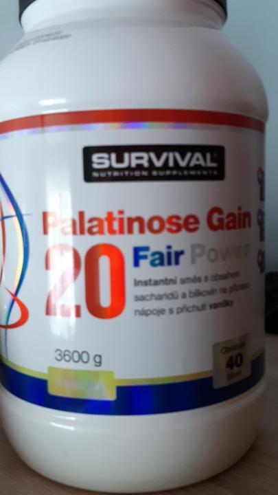 Fotografie - Palatinose Gain 20 Fair Power Vanille Survival