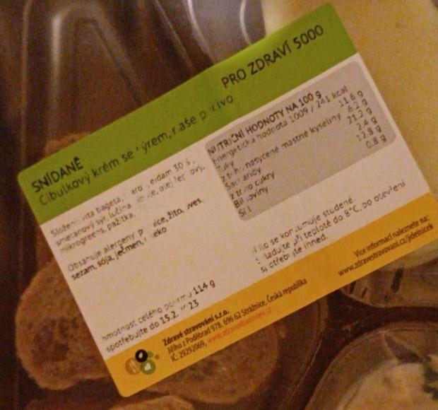 Fotografie - Cibulkový krém se sýrem, naše pečivo Zdravé stravování