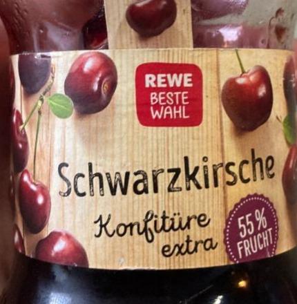 Fotografie - Schwarzkirsche Konfitüre Extra Rewe beste wahl