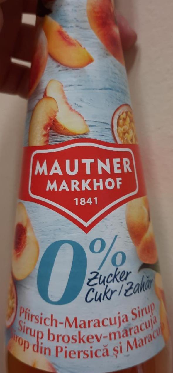 Fotografie - 0% cukr Sirup broskev-maracuja Mautner Markhof