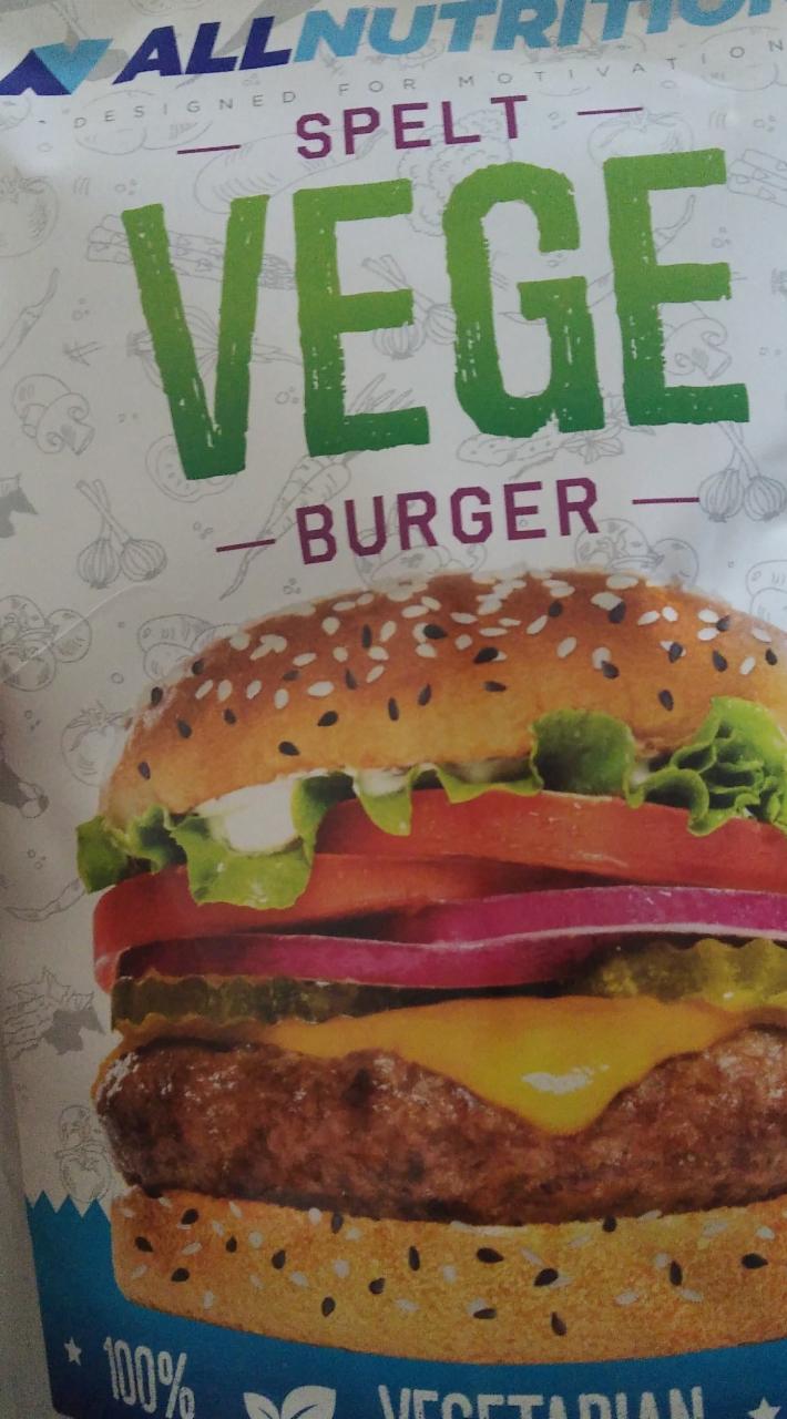 Fotografie - vege burger Allnutrition
