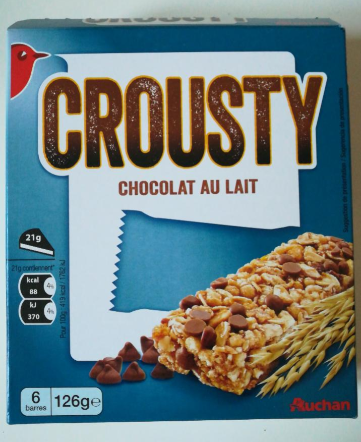 Fotografie - Crousty chocolat au lait Auchan