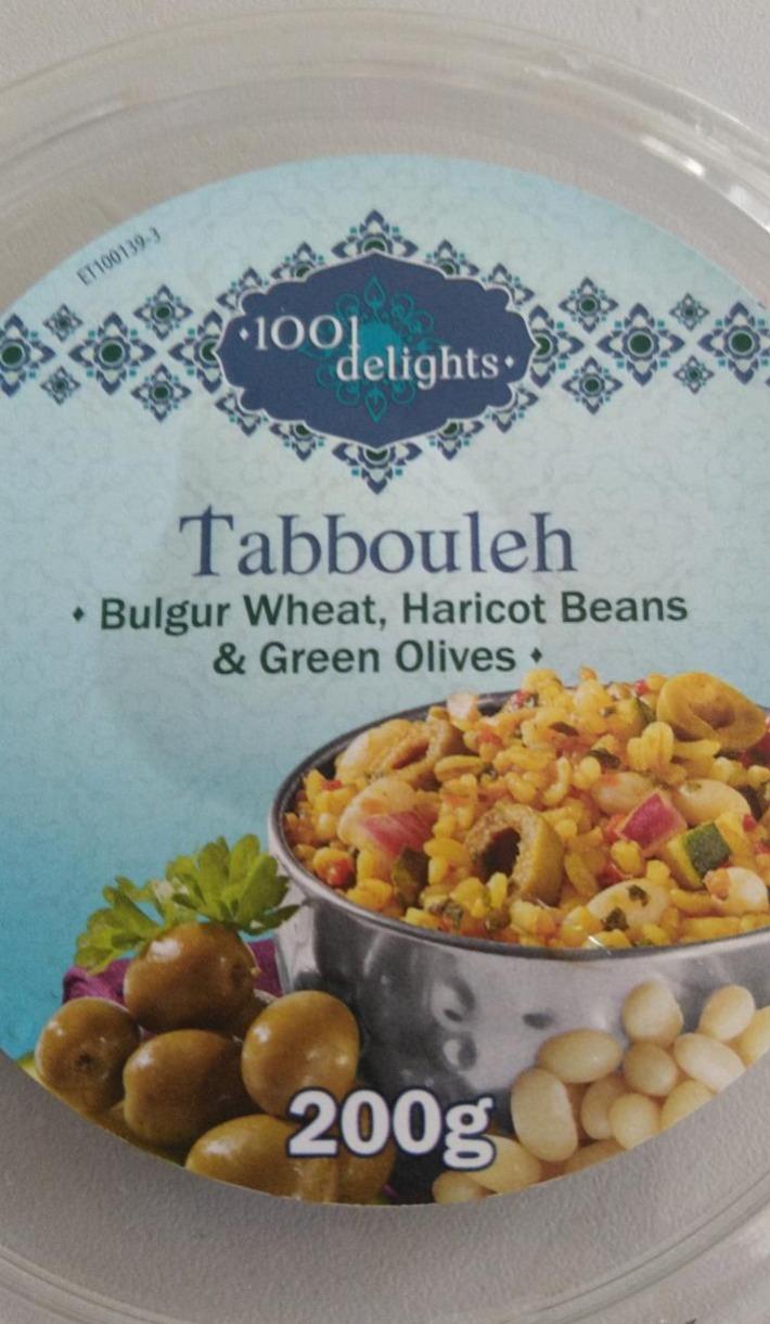 Fotografie - Tabbouleh bulgur wheat, haricot beans & green olives 1001 delights