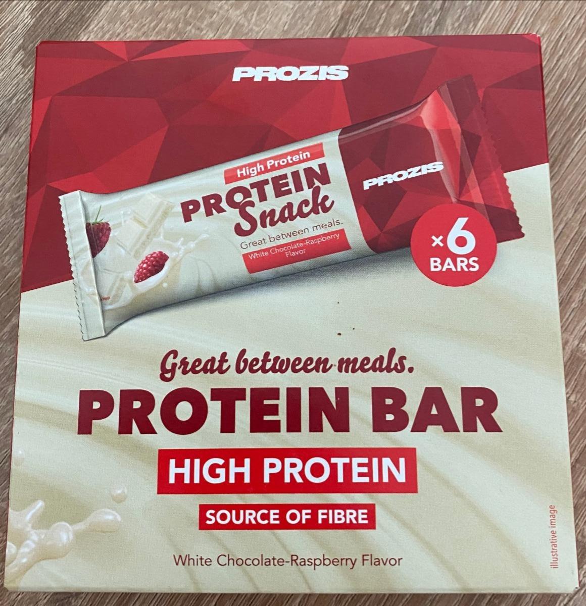 Fotografie - Protein Bar White Chocolate - Raspberry Flavor Prozis