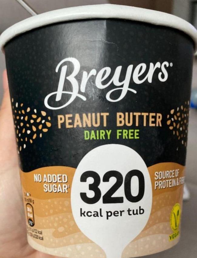 Fotografie - Peanut butter dairy free 320 kcal per tub Breyers