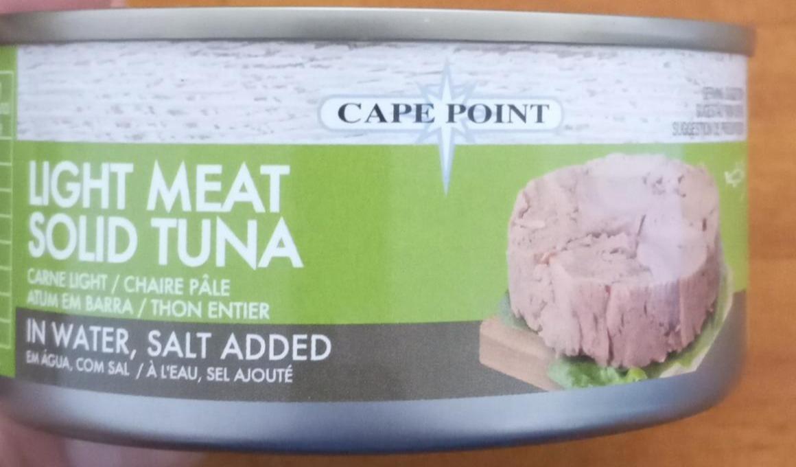 Fotografie - Light Meat Solid Tuna in Water Salt Added Cape Point