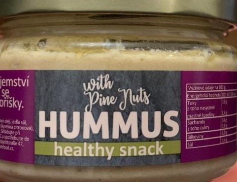 Fotografie - Hummus with Pine Nuts healthy snack