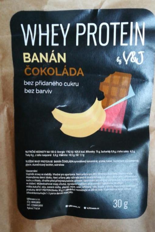 Fotografie - Whey protein banán a čokoláda v&j fitness