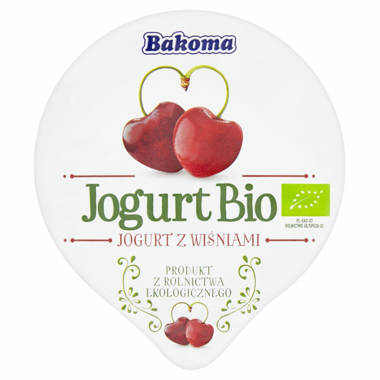 Fotografie - Jogurt Bio z wiśniami Bakoma