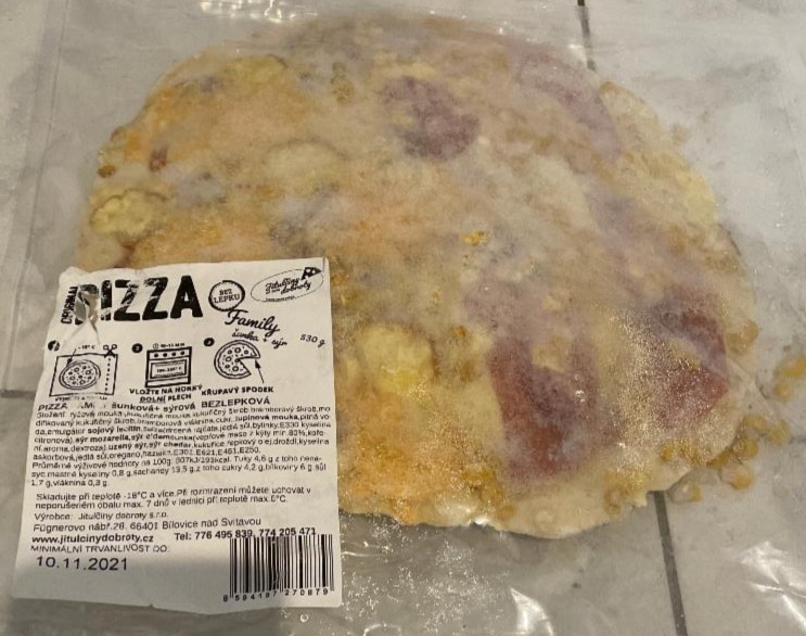 Fotografie - Pizza Family šunková sýrová bezlepková