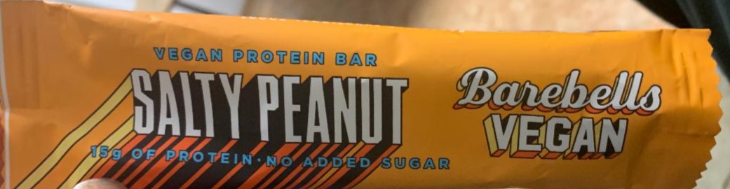 Fotografie - Vegan Protein Bar Salty Peanut no added sugar Barebells
