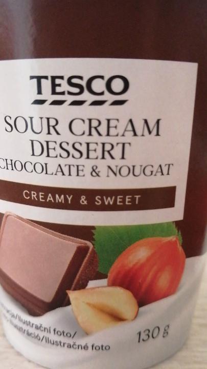 Fotografie - Sour Cream Dessert Chocolate & Nougat Tesco