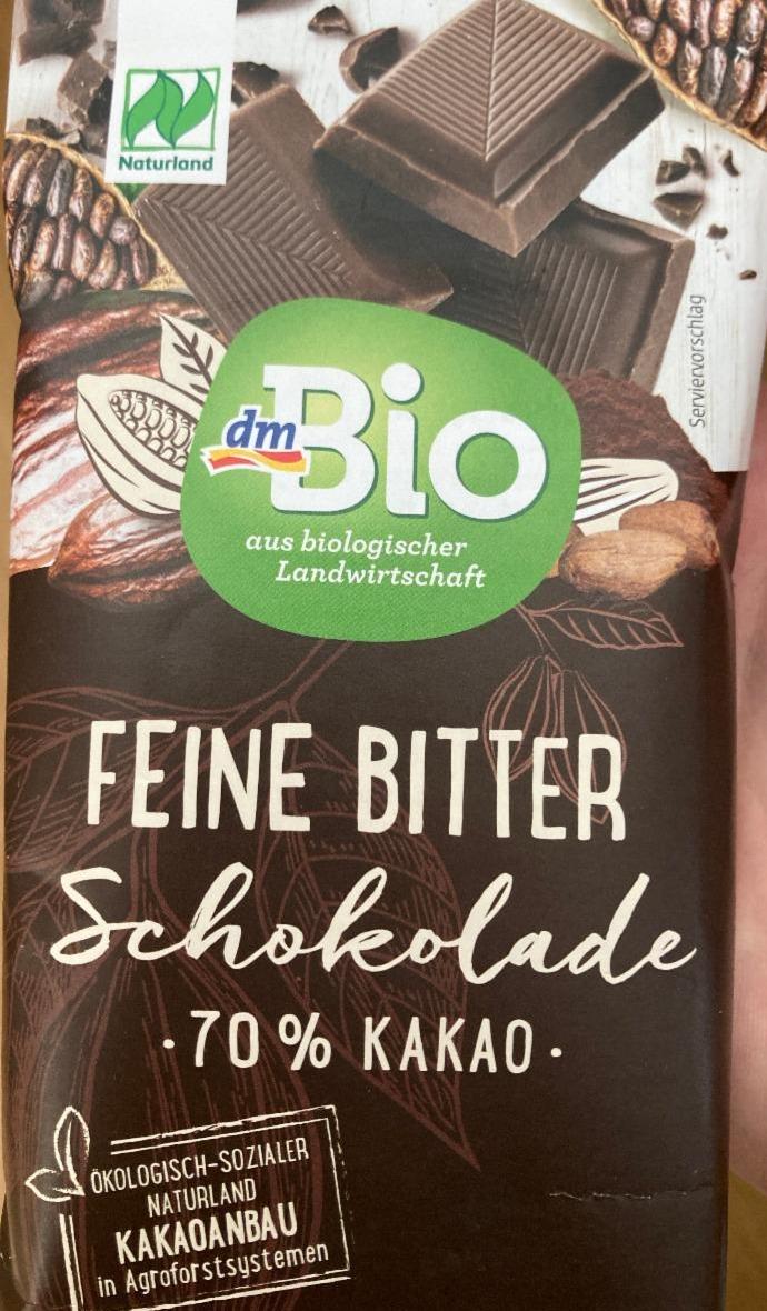 Fotografie - Feine Bitter schokolade 70% kakao dmBio