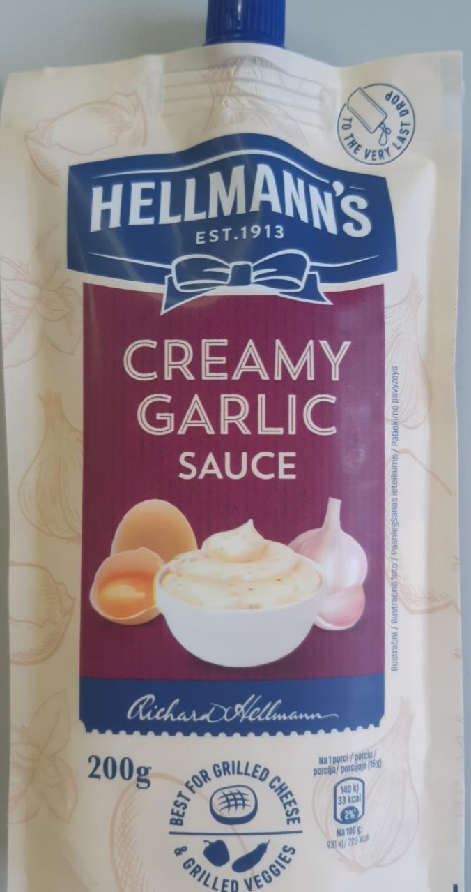 Fotografie - Creamy garlic sauce Hellmann's