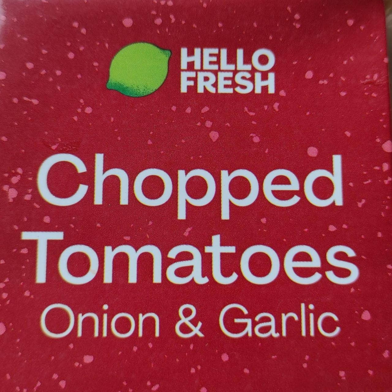Fotografie - Chopped Tomatoes Onion & Garlic Hello Fresh